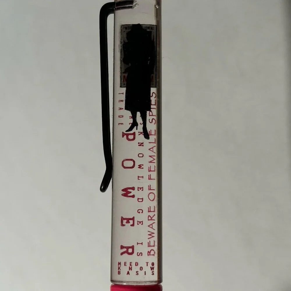 International Spy Museum Washington DC Floaty Pen Female Woman Spy Silhouette
